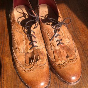 Channing Oxford Leather Wingtip Fringe Shoes